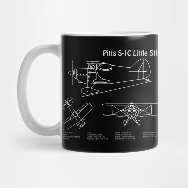 Betty Skelton Pitts S-1C Little Stinker Blueprint - PDpng by SPJE Illustration Photography